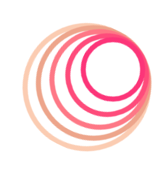 circles with color palets of pink