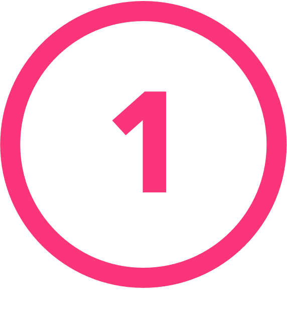 Number 1 with round circle