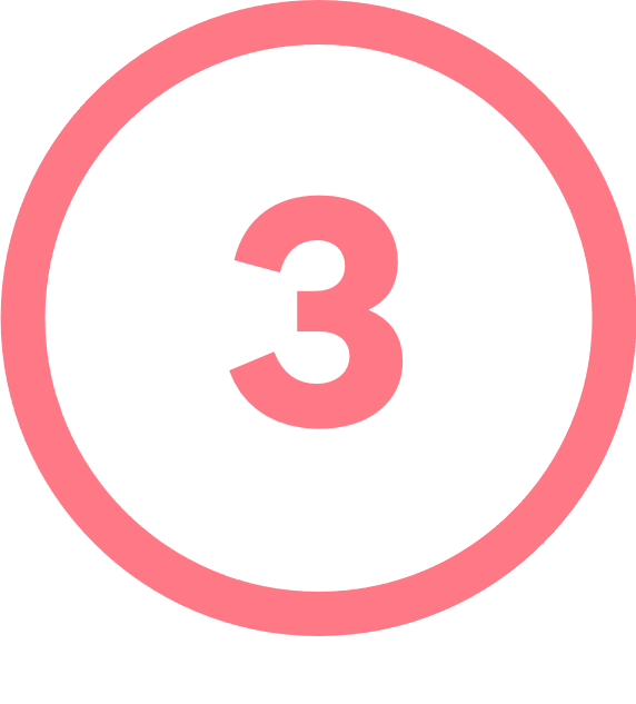 Number 3 with round circle